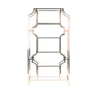 Bar Back - Ringling Arch - Gold Frame - White Top