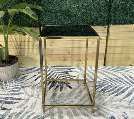 Cocktail Table - Ringling - Gold Frame - Black Top