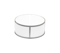 Coffee Table - Ringling Round - Silver Frame - White Top