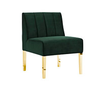 Side Chair - Rose - Gold Legs - Emerald Velvet