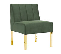 Side Chair - Rose - Gold Legs - Moss Velvet