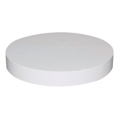 Platform - 6FT Round - White Wood Frame - White Wood Top