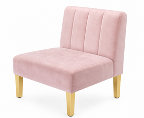 Side Chair - Rose - Gold Legs - Blush Velvet