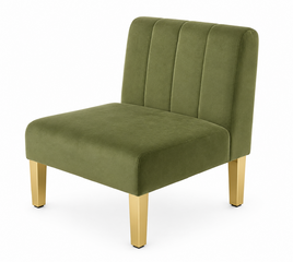 Side Chair - Rose - Gold Legs - Moss Velvet