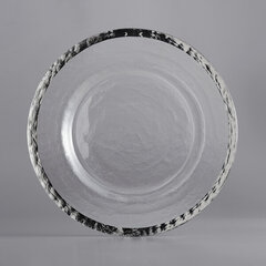 Charger - Glass - Silver Rim 13"