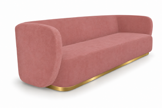 Sofa - Donna - Gold Legs - Dusty Rose Velvet