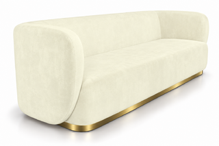 Sofa - Donna - Gold Legs - Ivory Velvet