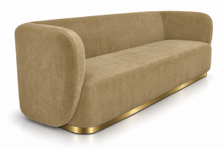 Sofa - Donna - Gold Legs - Mocha Velvet