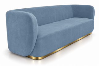 Sofa - Donna - Gold Legs - Steel Velvet