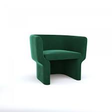 Club Chair - Chloe - Velvet Legs - Emerald Velvet