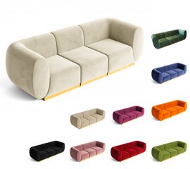 Sofa - Stella - Gold Legs - Velvet