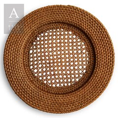 Charger - Rattan - Walnut 13"