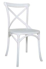 Cross Back Dining Chair - White