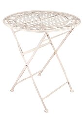 Bistro Table - Wisteria - Antique White Metal