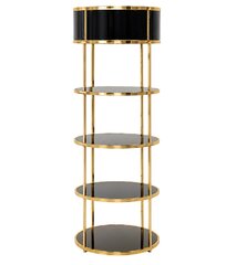 Bar Back - Ringling Round - Gold Frame - Black Top