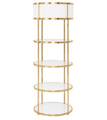 Bar Back - Ringling Round - Gold Frame - White Top