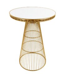 Cocktail Table - Olivia - Gold Frame - White Top