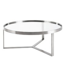 Coffee Table - Cooper - Silver Frame - Glass Top