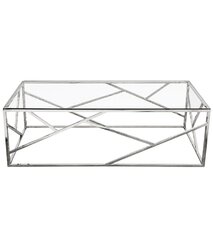Coffee Table - Dexter - Silver Frame - Clear Top