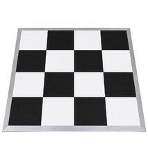 Dance Floor - Black And White - Silver Frame