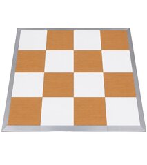 Dance Floor - Brown And White - Silver Frame