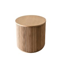 Side Table - Hunter Round - Ash Wood Ripple Frame - Ash Wood Top