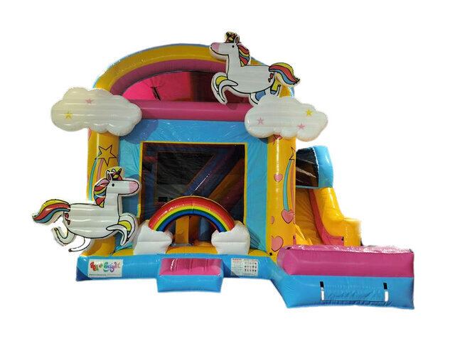 Unicorn Bounce house with slide