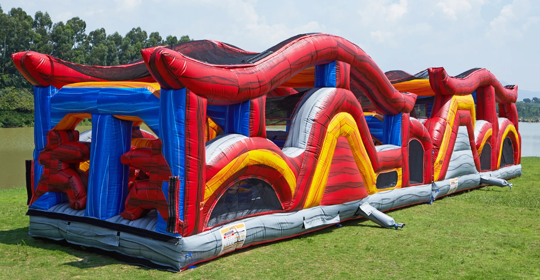 60 Ft Obstacle Course w/ tall slide from Biloxi Bounce House