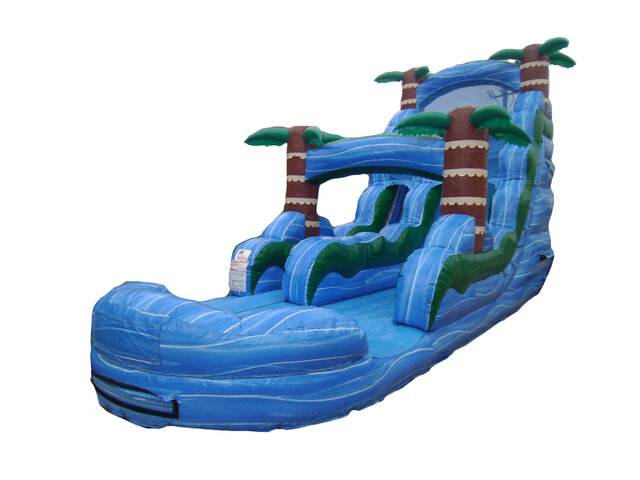 18ft Blue Hurricane Water Slide