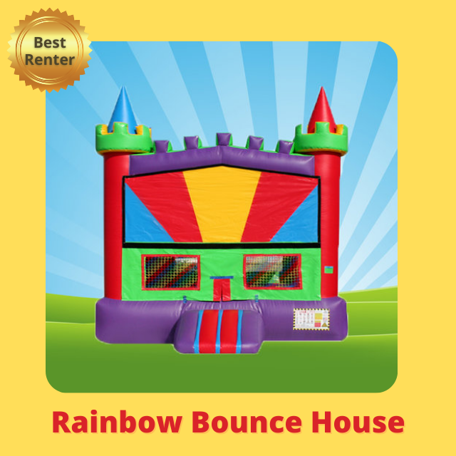 #1 Rainbow Bounce House in Houston