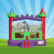 DINO RAINBOW BOUNCE HOUSE