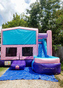 Girls Sparkling 5 in 1 Bounce House Slide Combo