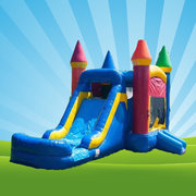 Castle Bounce House Slide Combo
