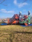 Houston Soccer bounce house slide combo