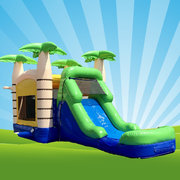 Tropical Bounce House Slide Combo