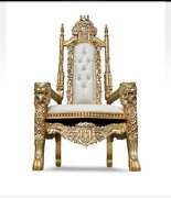 Raja Throne Gold over Ivory