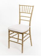 Elegant Gold Chivari Chairs (w) Ivory Cushions