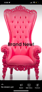 (All New) Pink (Doll House) Throne Chair