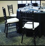 Black Chivari Chairs (White, Black or Ivory Cushions)