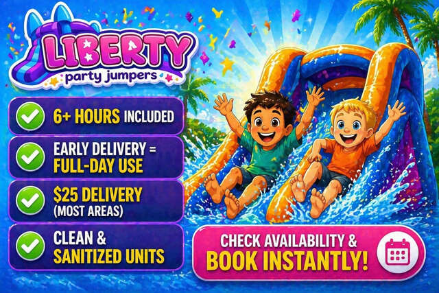 Bounce house rentals with 6 hour rentals, early delivery, and $25 delivery in Las Vegas and Henderson