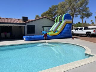 16FT Mean Green Water Slide w/pool