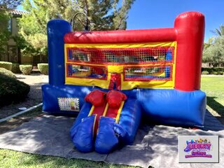 Boxing Ring Bounce House with Jumbo Gloves