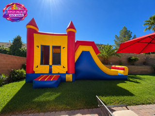 Bounce House Castle with Tall Slide Rental 