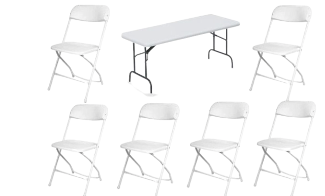1 table & 6 chairs