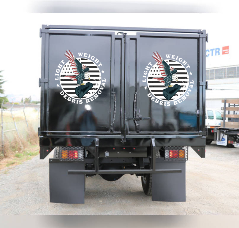 Junk Removal Truck -rear Lightweight Dumpster Rental Del Mar CA