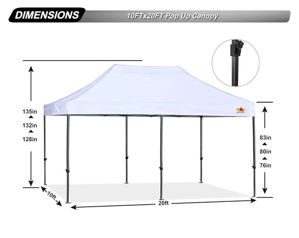 10x20 pop up tent