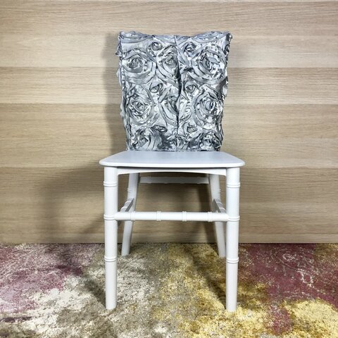 Gray Rosette Chair Cover Cap(s)