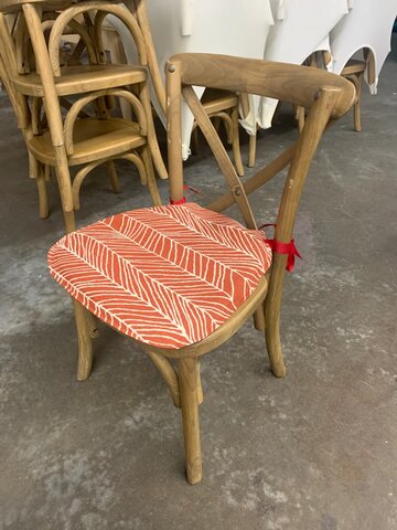 BURNT ORANGE CHAIR CUSHIONS