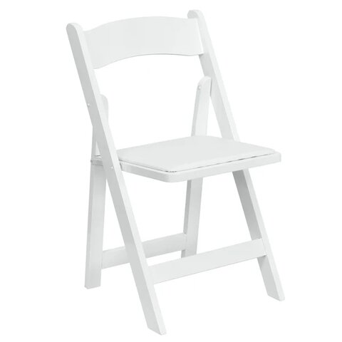White folding chair