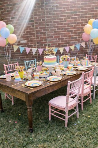 CHILDRENS BROWN WOOD FARM TABLE